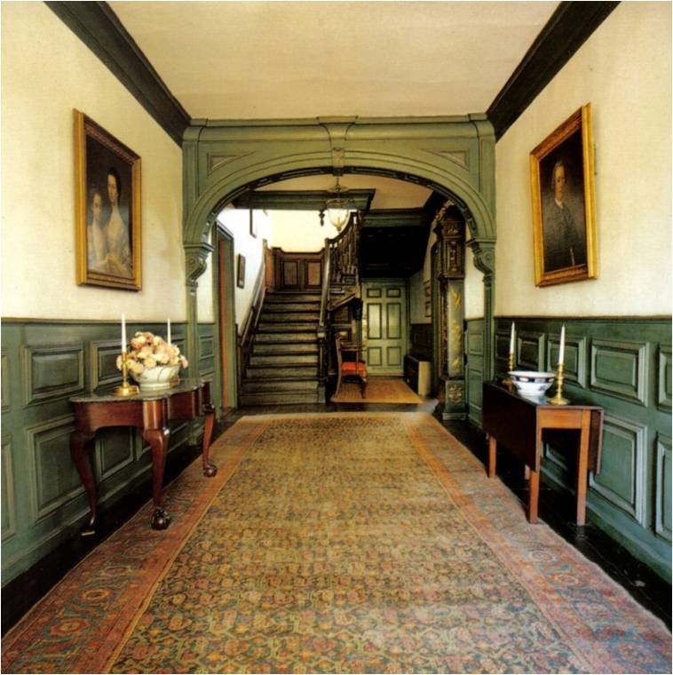 Mid-Georgian, Newport, RI, interior of Hunter House, 1748